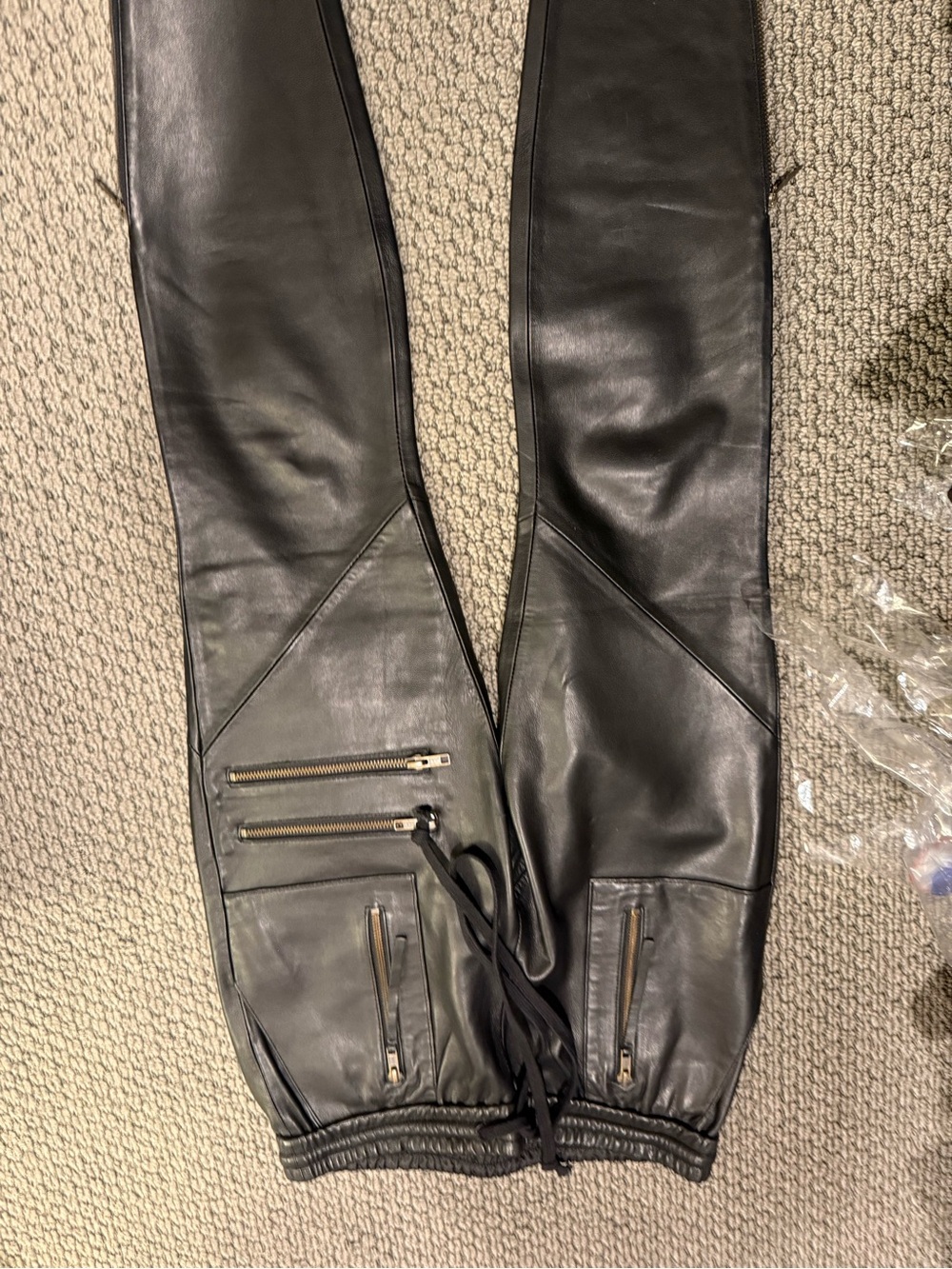 Pam and Geller new black leather joggers xs - Picture 10 of 11